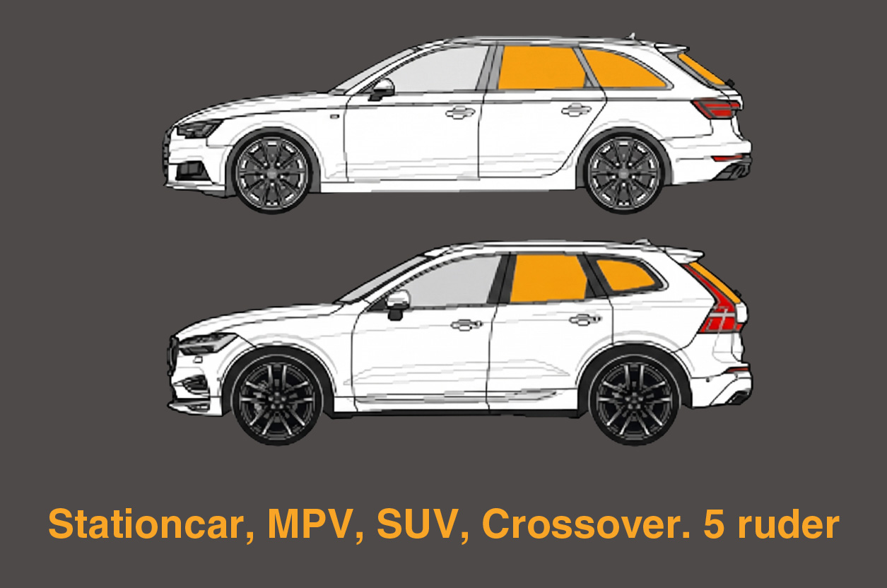 Stationcar, MPV, SUV eller crossover · 5 ruder